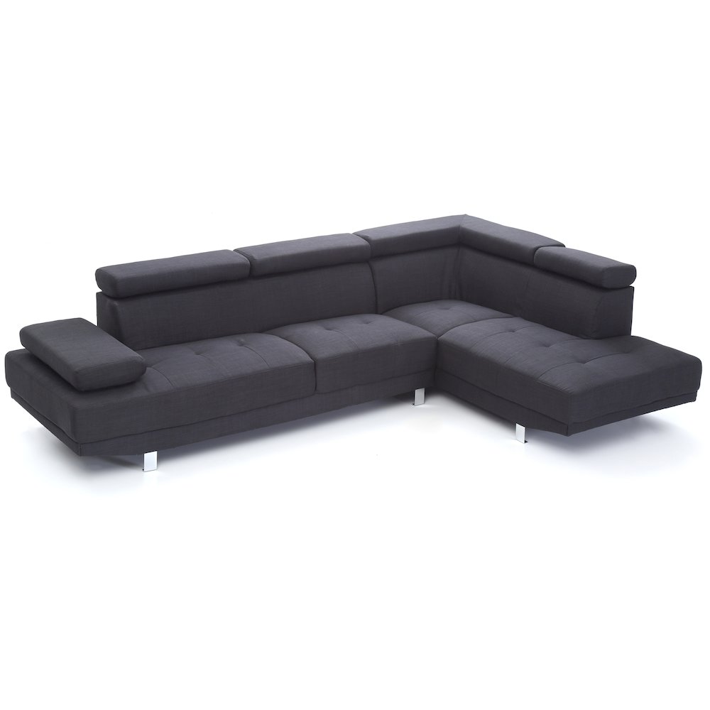 Glory Furniture Riveredge Sectional in Black Color. Picture 4