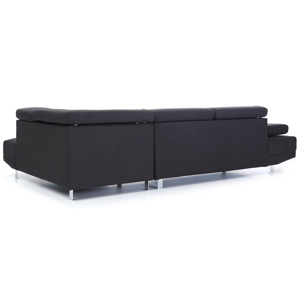 Glory Furniture Riveredge Sectional in Black Color. Picture 5