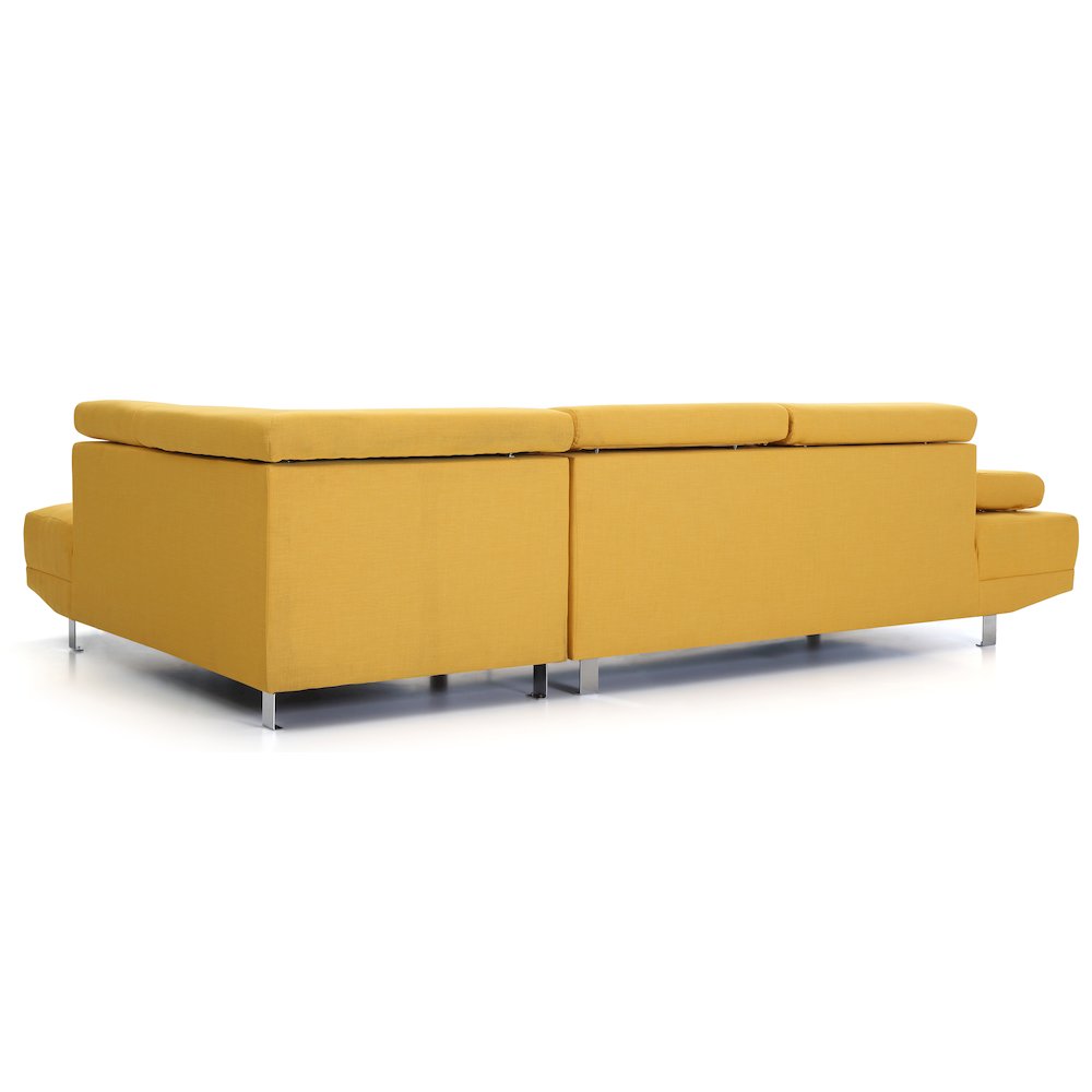 Glory Furniture Riveredge Sectional in Yellow Color. Picture 4