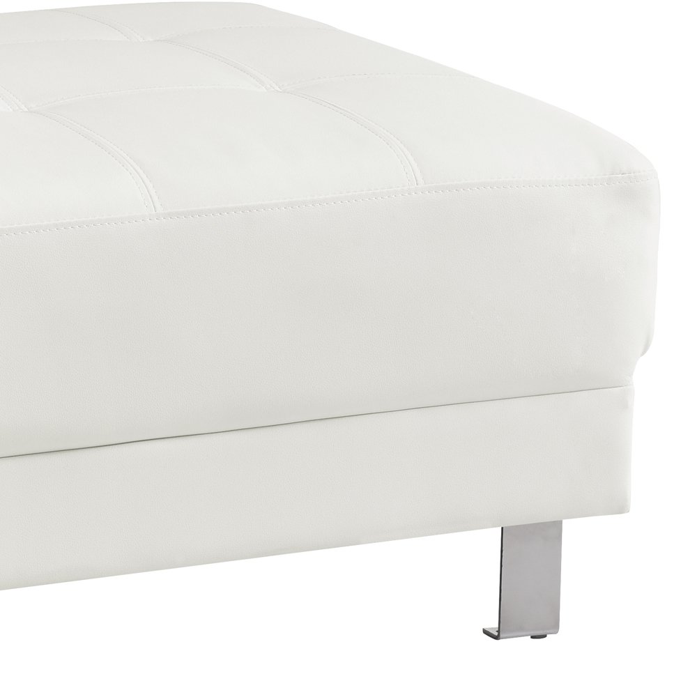 Glory Furniture Riveredge Ottoman in White Color. Picture 5