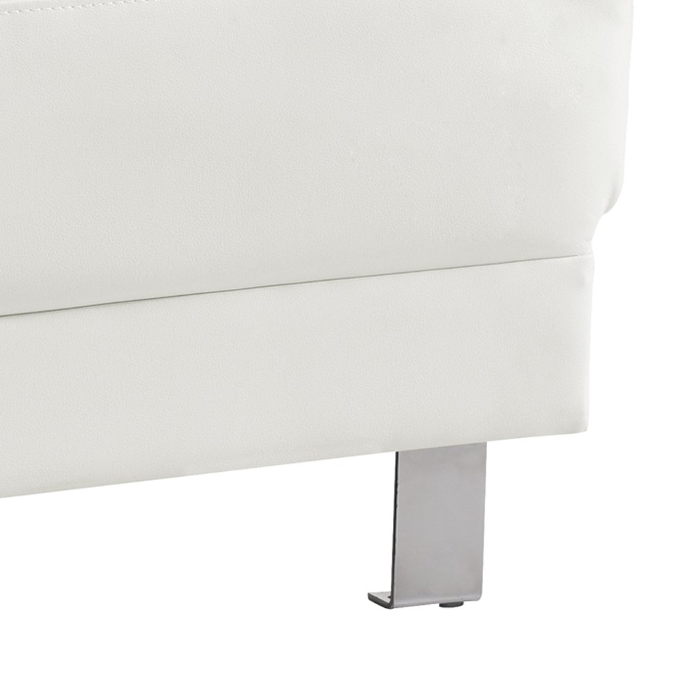 Glory Furniture Riveredge Ottoman in White Color. Picture 6