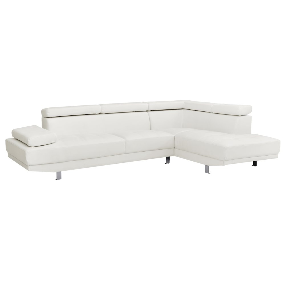 Glory Furniture Riveredge Sectional in White Color. Picture 1