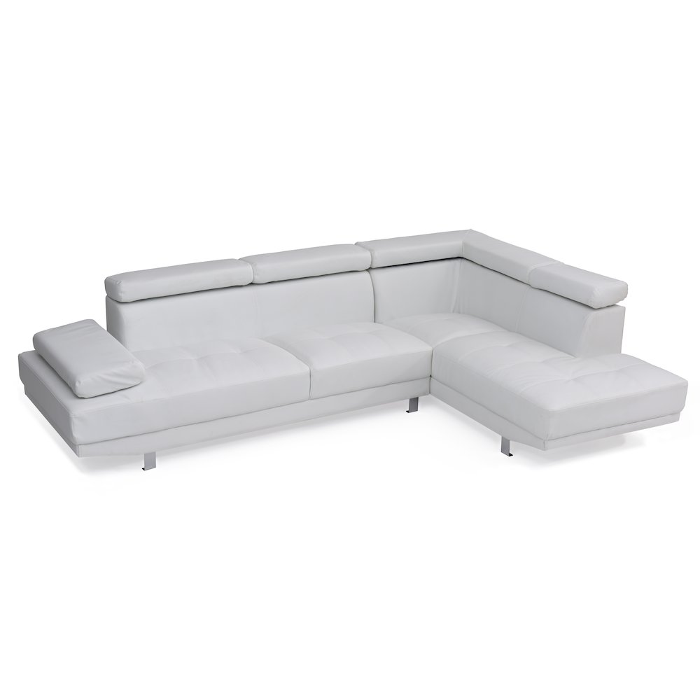 Glory Furniture Riveredge Sectional in White Color. Picture 3