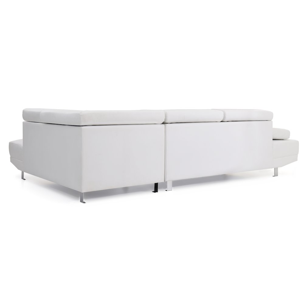 Glory Furniture Riveredge Sectional in White Color. Picture 4