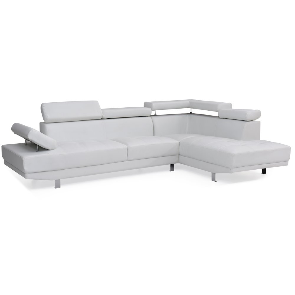Glory Furniture Riveredge Sectional in White Color. Picture 5