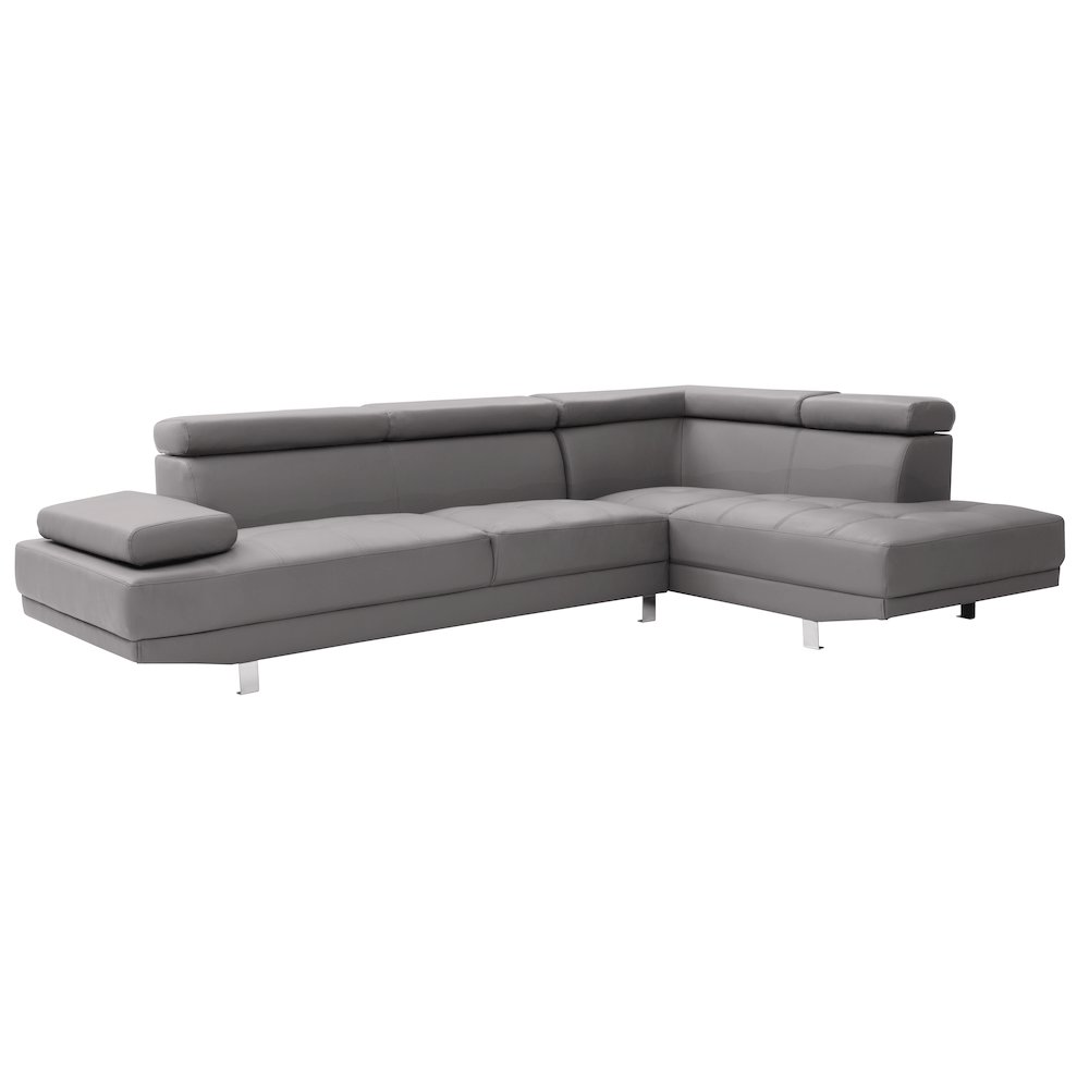 Glory Furniture Riveredge Sectional in Gray Color. Picture 1