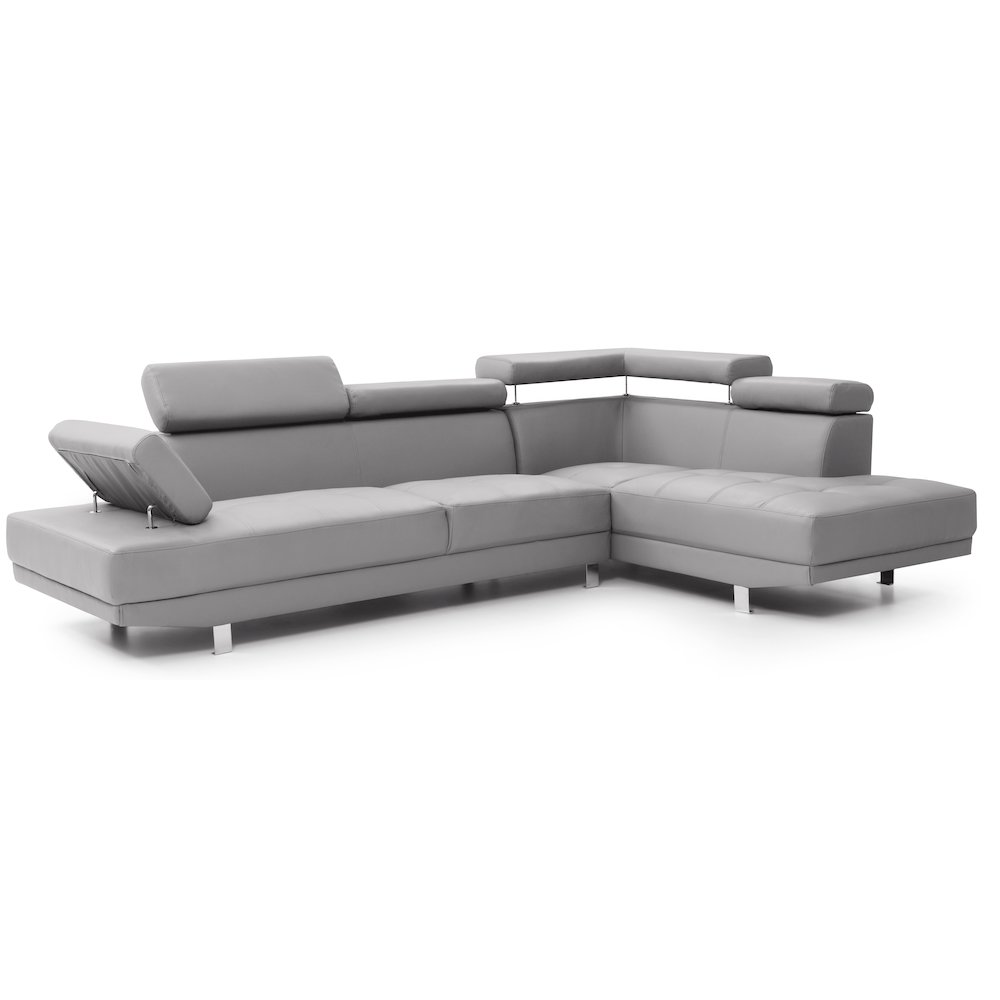 Glory Furniture Riveredge Sectional in Gray Color. Picture 5