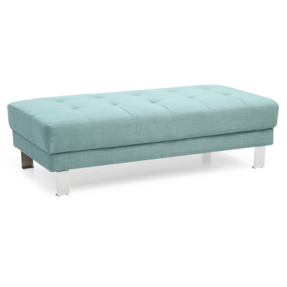 Glory Furniture Riveredge Ottoman in Teal Color. Picture 1
