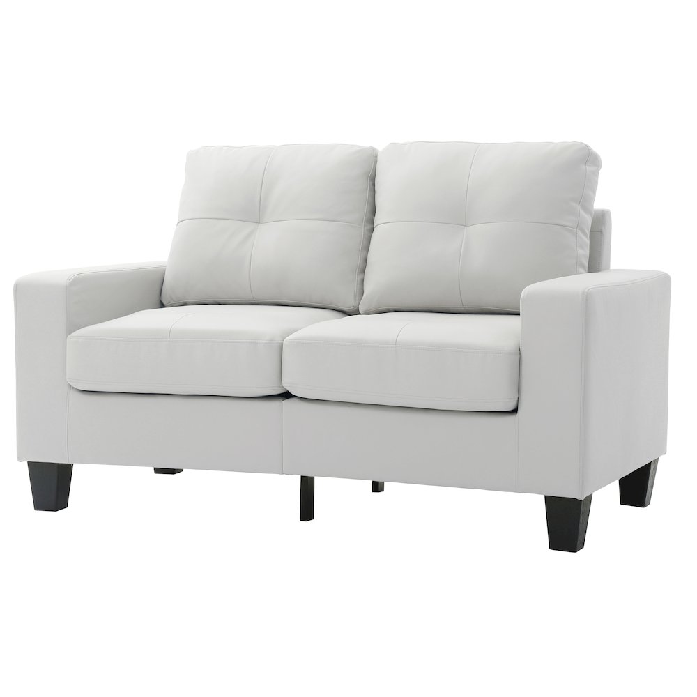 Glory Furniture Newbury Loveseat in White Color. Picture 1