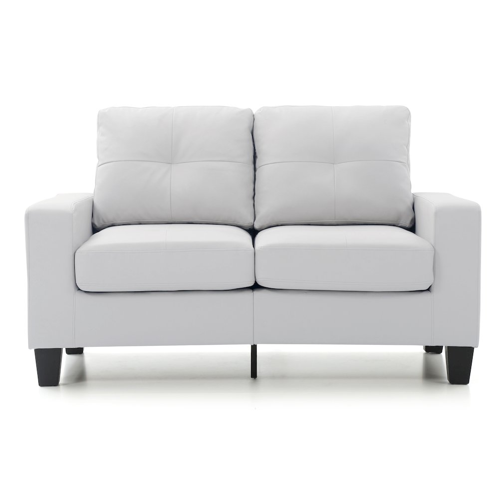 Glory Furniture Newbury Loveseat in White Color. Picture 2