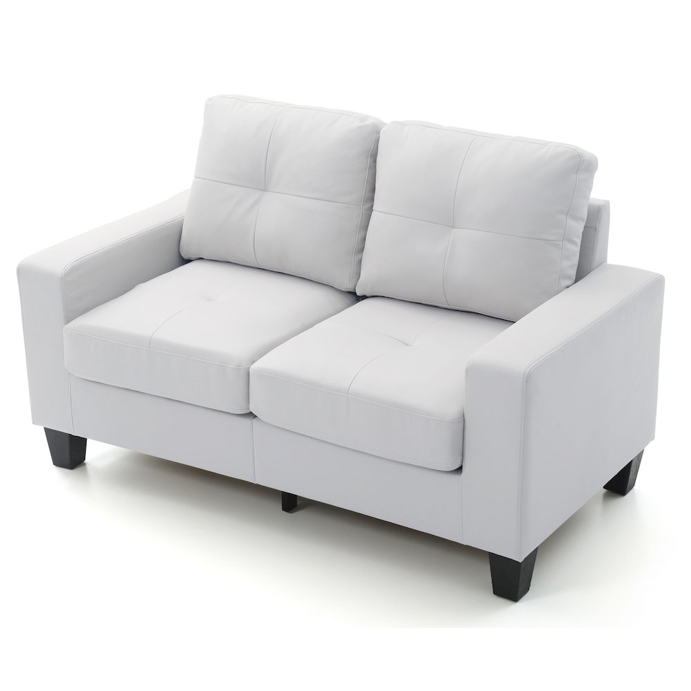 Glory Furniture Newbury Loveseat in White Color. Picture 3