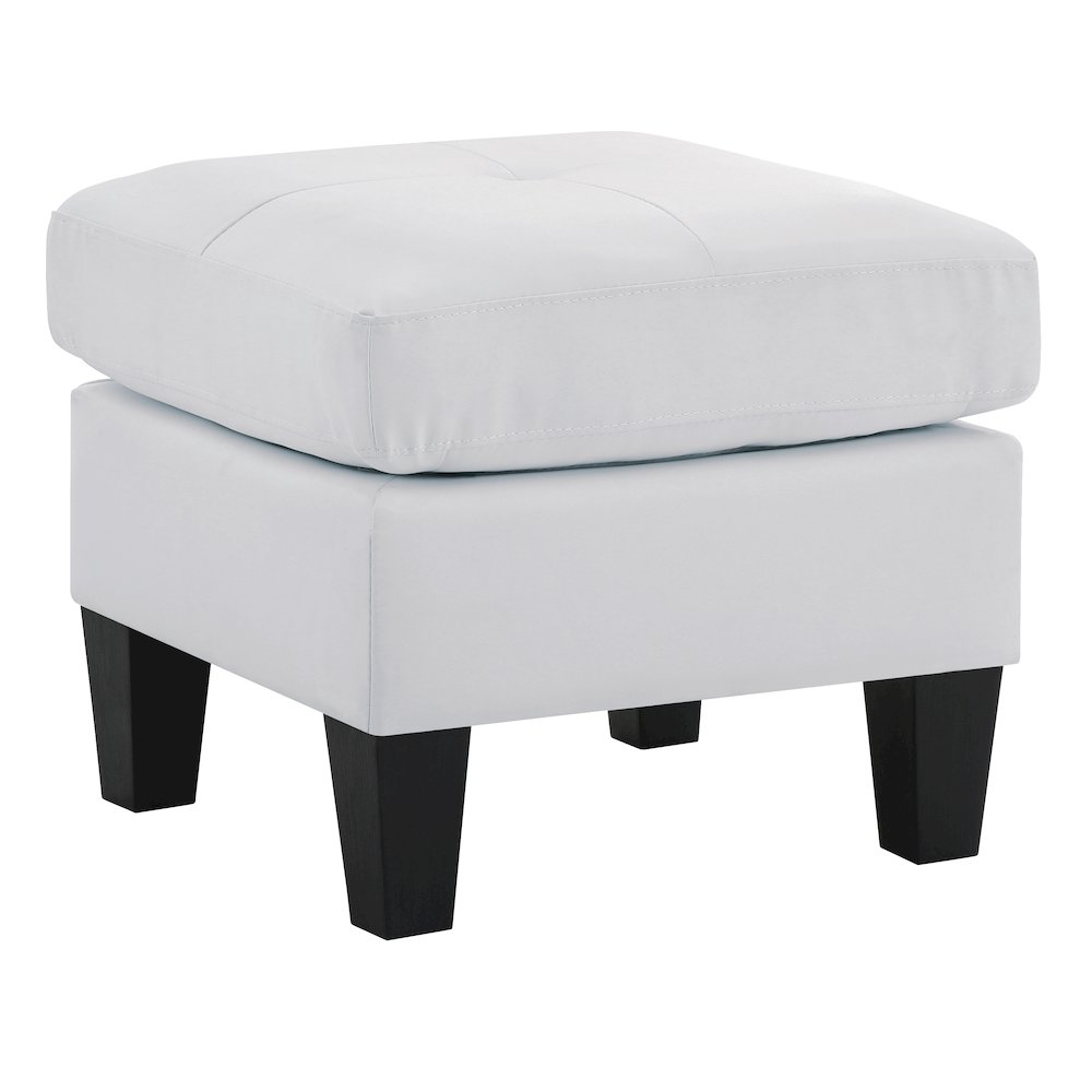 Glory Furniture Newbury Ottoman in White Color. Picture 1