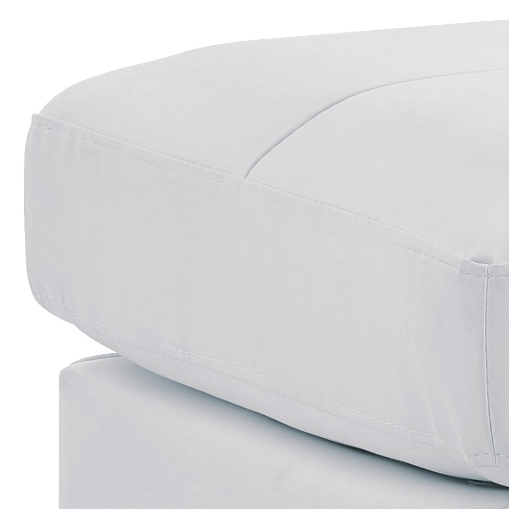Glory Furniture Newbury Ottoman in White Color. Picture 2