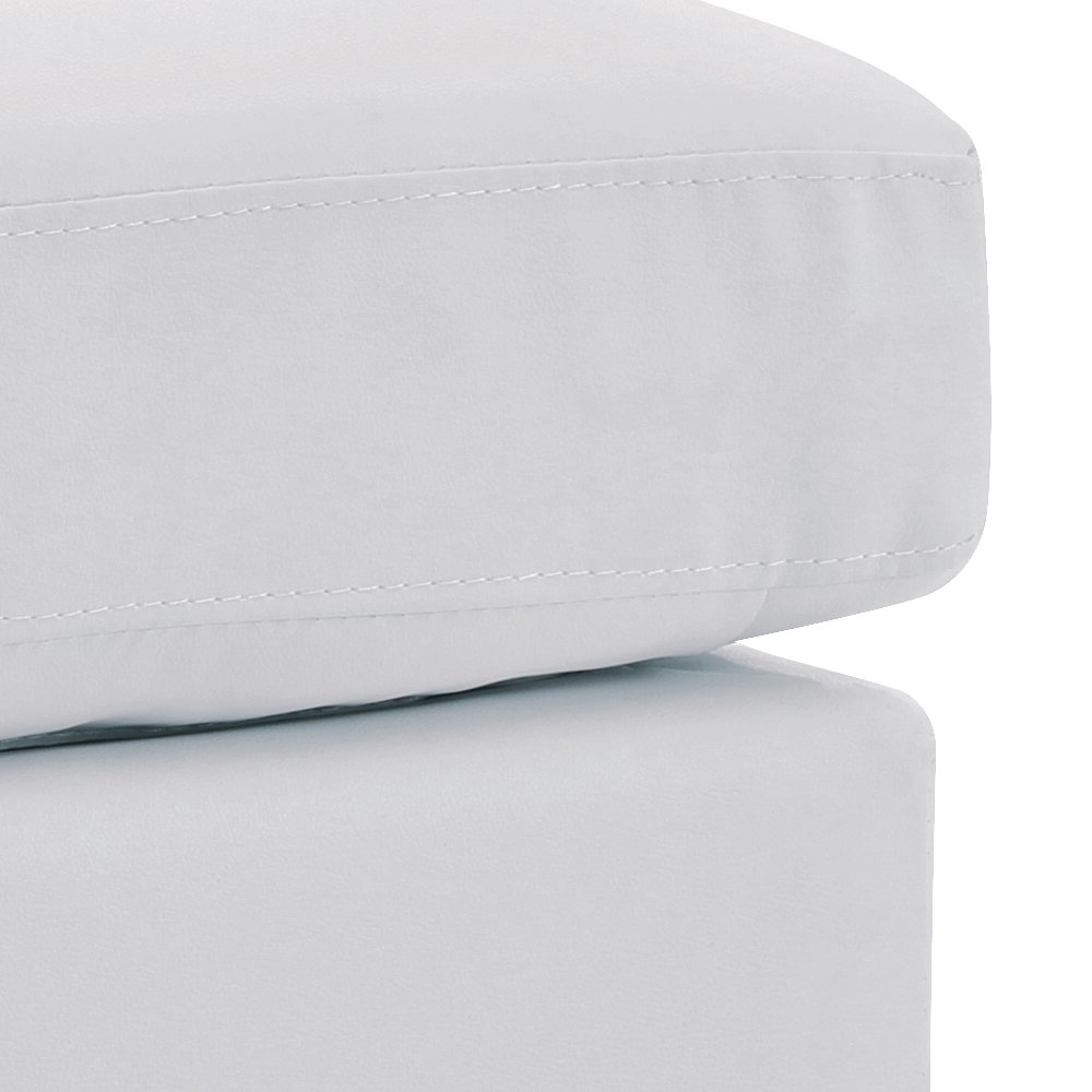 Glory Furniture Newbury Ottoman in White Color. Picture 5