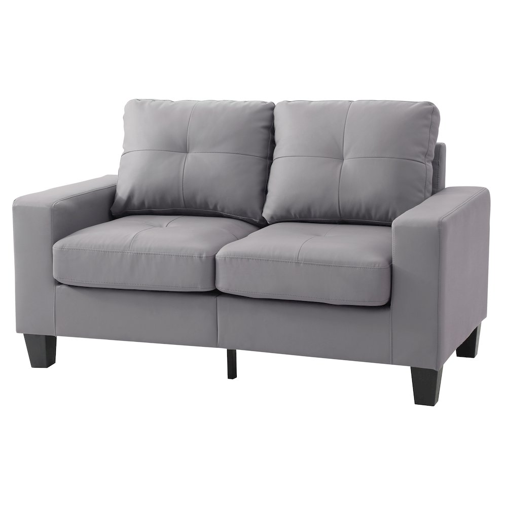 Glory Furniture Newbury Loveseat in Gray Color. Picture 1