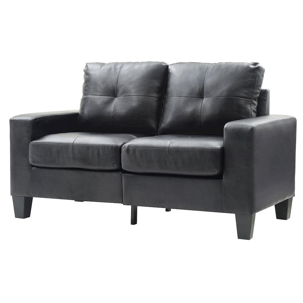 Glory Furniture Newbury Loveseat in Black Color. Picture 1