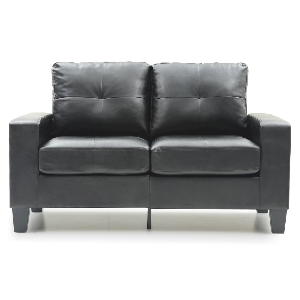 Glory Furniture Newbury Loveseat in Black Color. Picture 2
