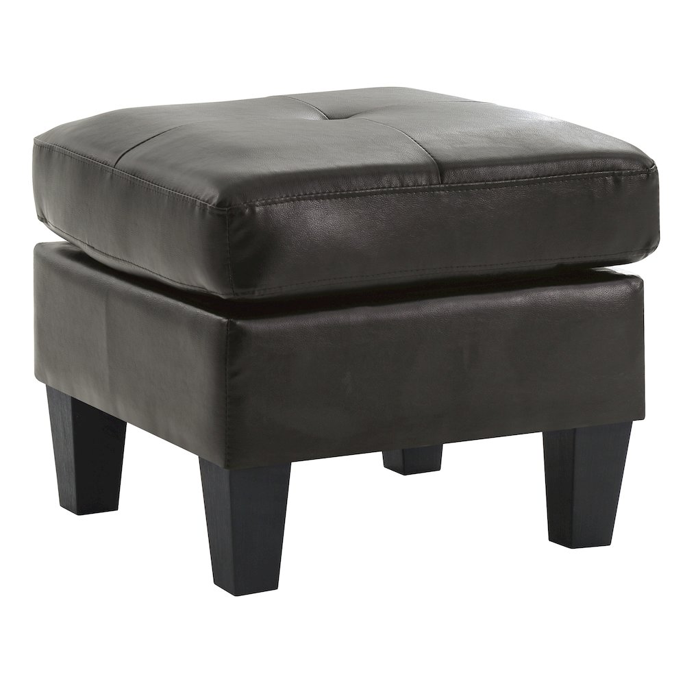 Glory Furniture Newbury Ottoman in Black Color. Picture 1