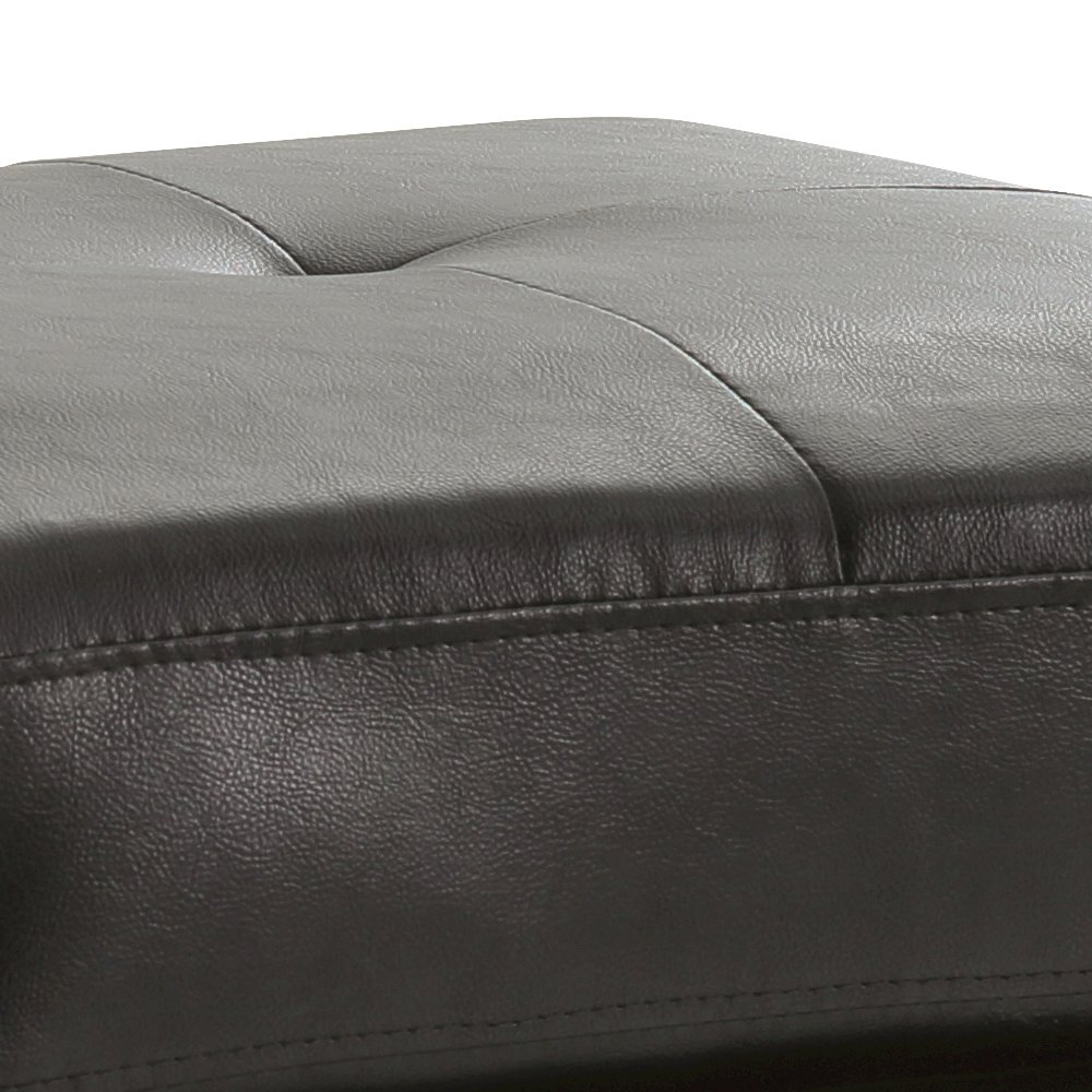Glory Furniture Newbury Ottoman in Black Color. Picture 4