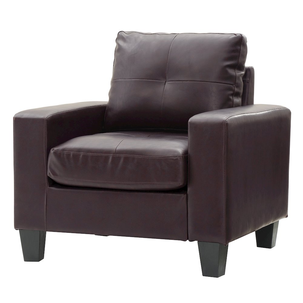 Glory Furniture Newbury Accent Chair in Dark Brown Color. Picture 1