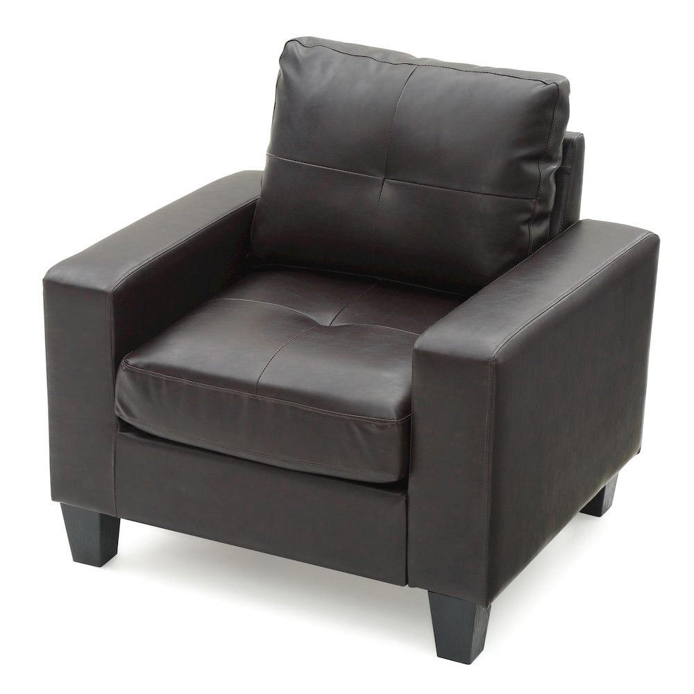 Glory Furniture Newbury Accent Chair in Dark Brown Color. Picture 3