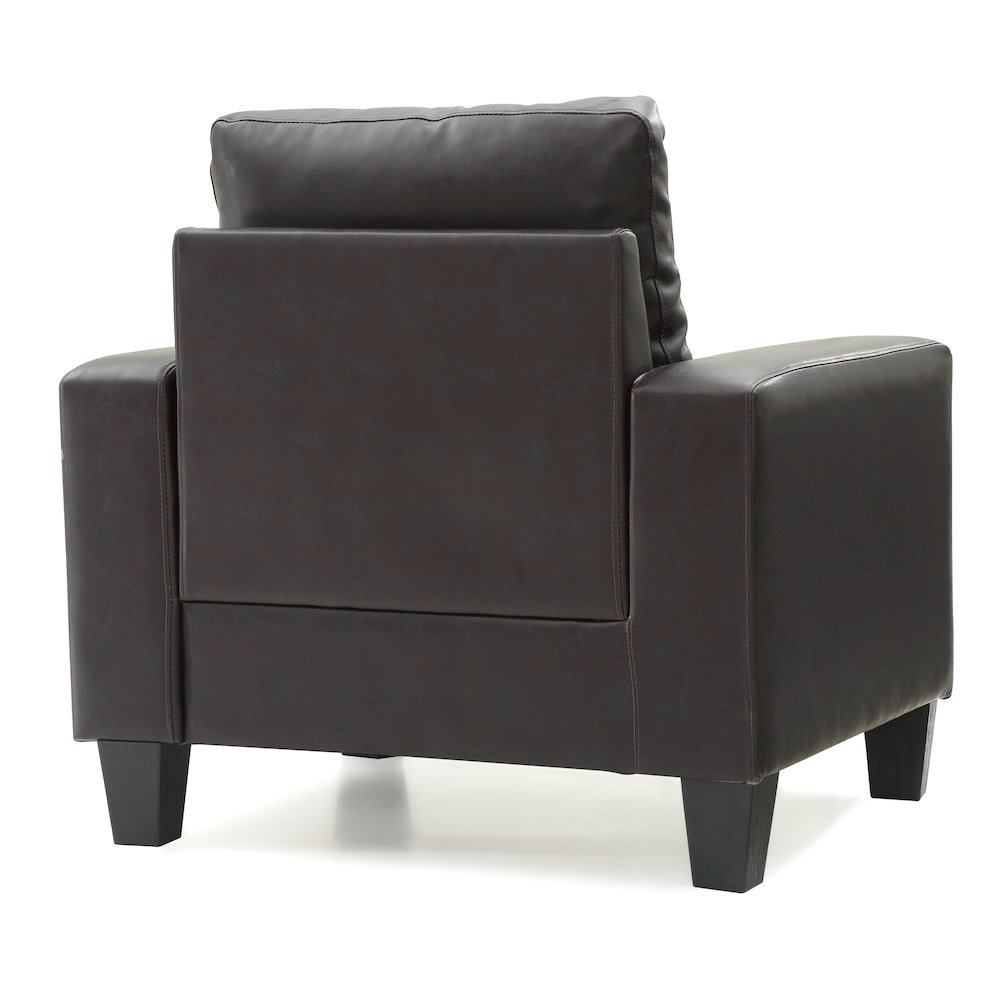 Glory Furniture Newbury Accent Chair in Dark Brown Color. Picture 4