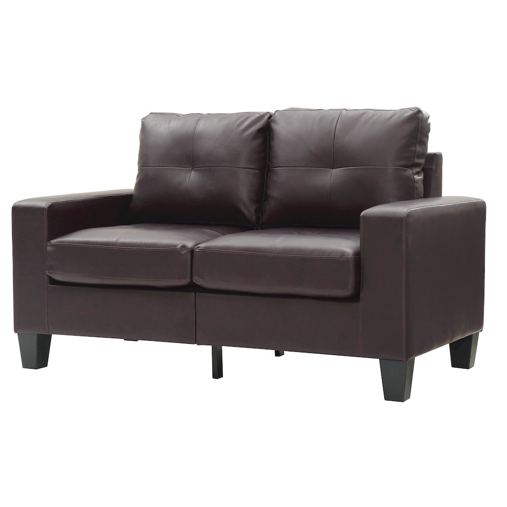 Glory Furniture Newbury Loveseat in Dark Brown Color. Picture 3
