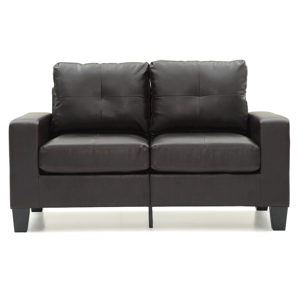 Glory Furniture Newbury Loveseat in Dark Brown Color. Picture 1