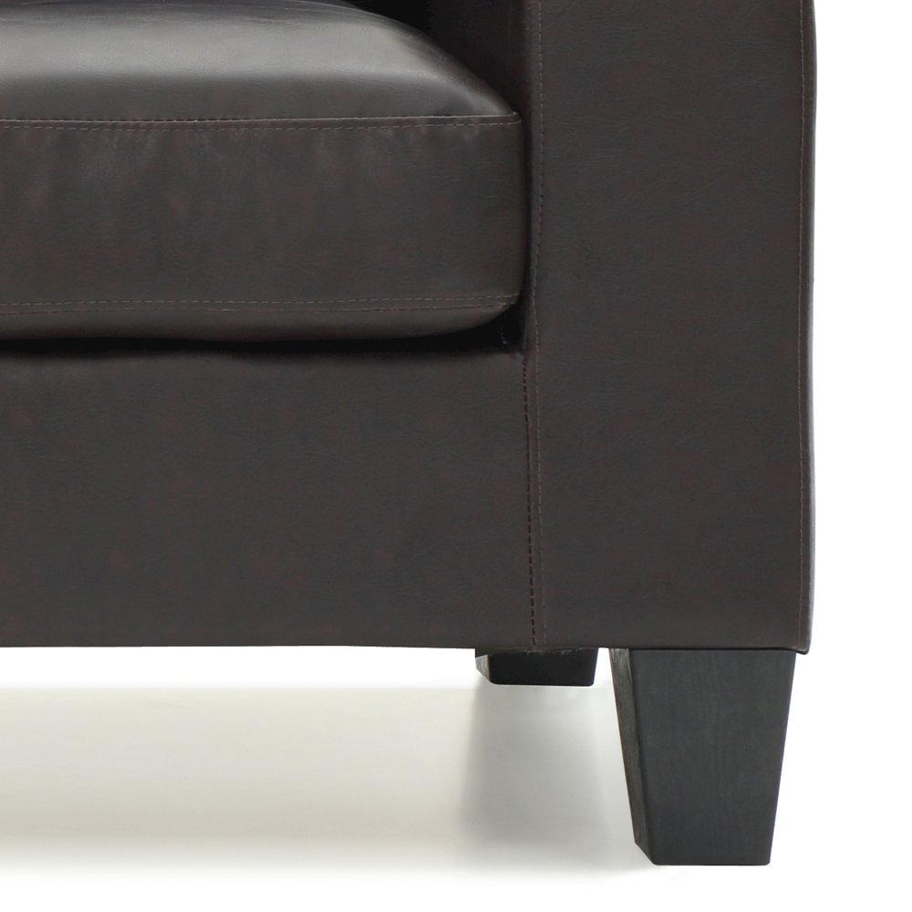 Glory Furniture Newbury Loveseat in Dark Brown Color. Picture 6