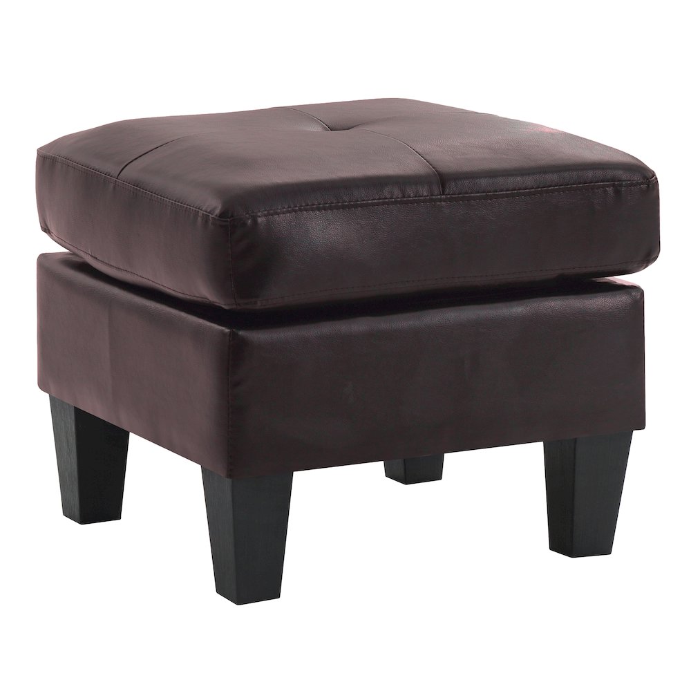 Glory Furniture Newbury Ottoman in Dark Brown Color. Picture 1