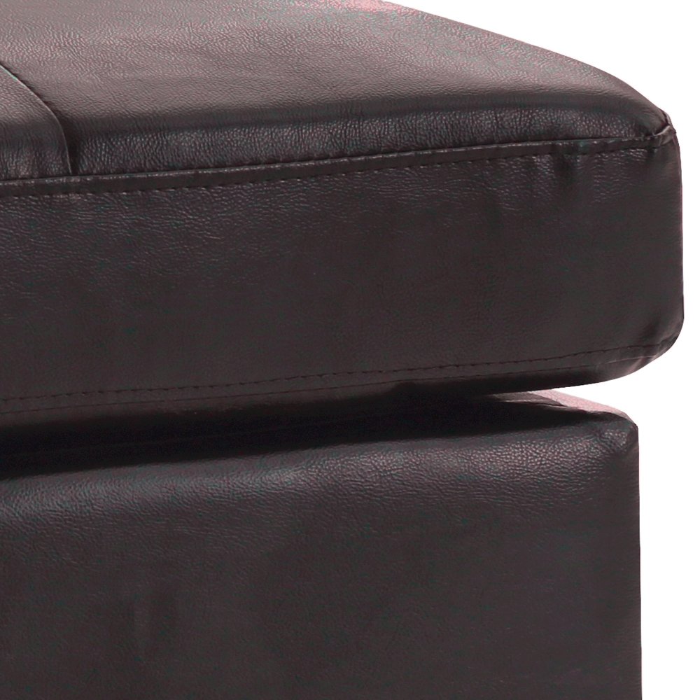 Glory Furniture Newbury Ottoman in Dark Brown Color. Picture 5