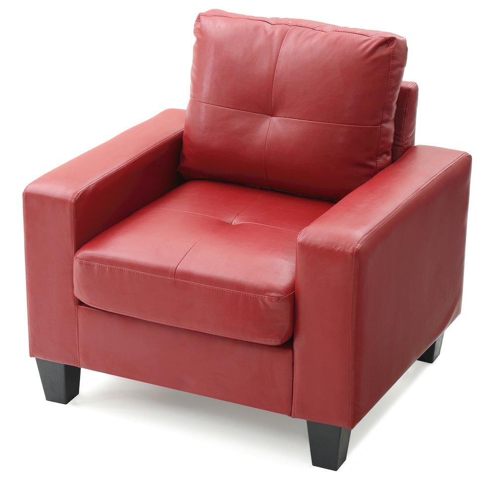 Glory Furniture Newbury Accent Chair in Red Color. Picture 3