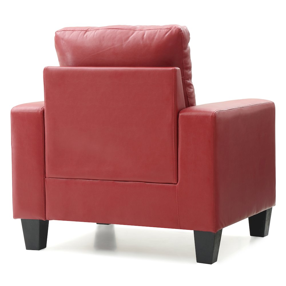 Glory Furniture Newbury Accent Chair in Red Color. Picture 4