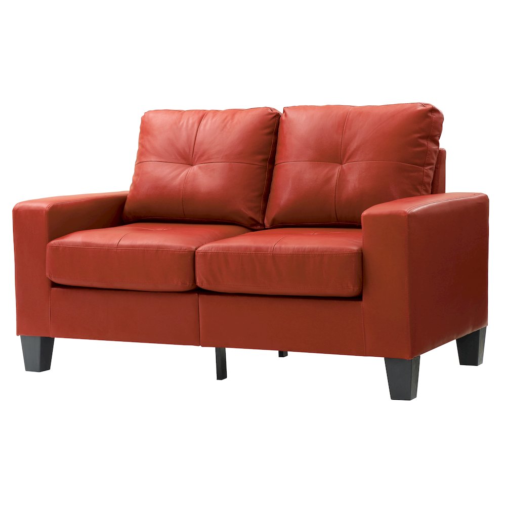 Glory Furniture Newbury Loveseat in Red Color. Picture 2