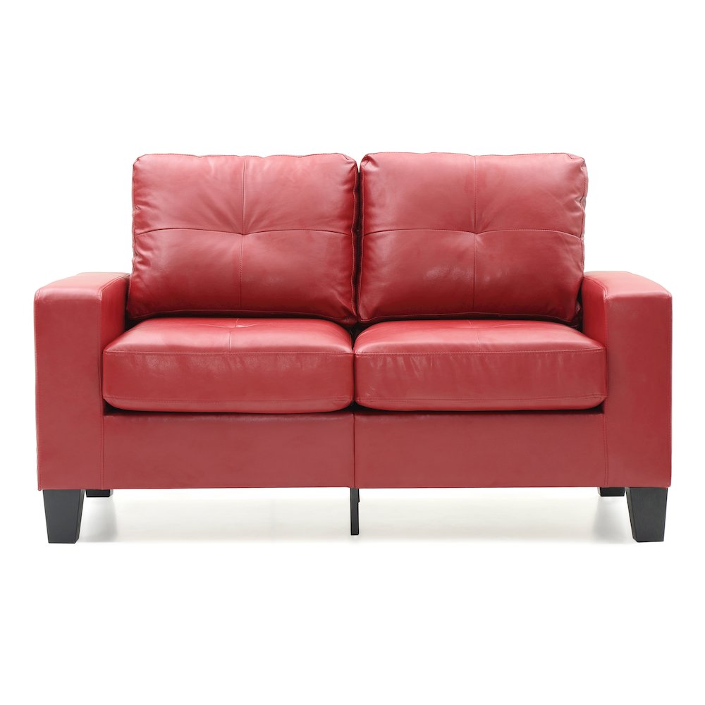 Glory Furniture Newbury Loveseat in Red Color. Picture 1