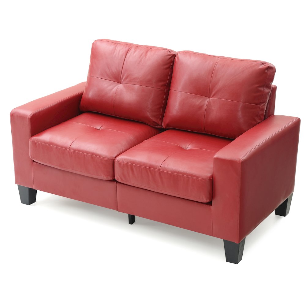 Glory Furniture Newbury Loveseat in Red Color. Picture 3