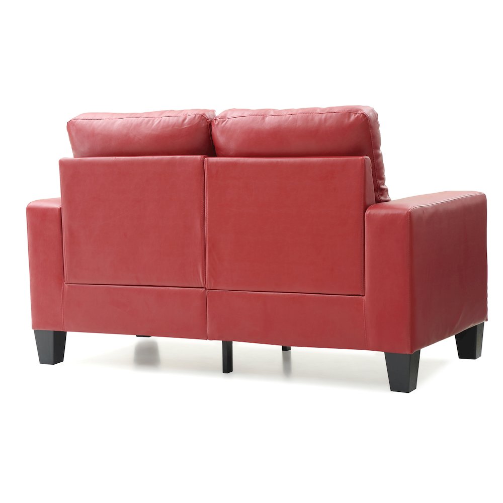 Glory Furniture Newbury Loveseat in Red Color. Picture 4