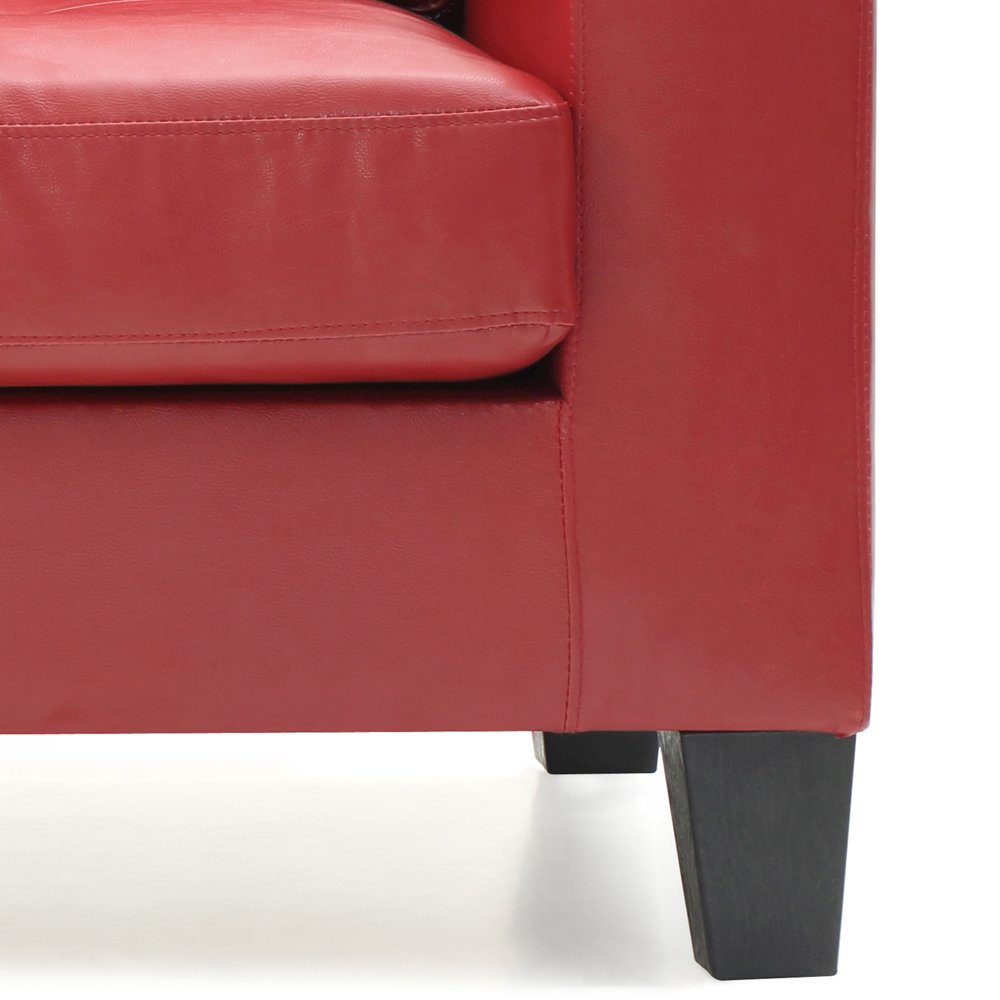 Glory Furniture Newbury Loveseat in Red Color. Picture 6