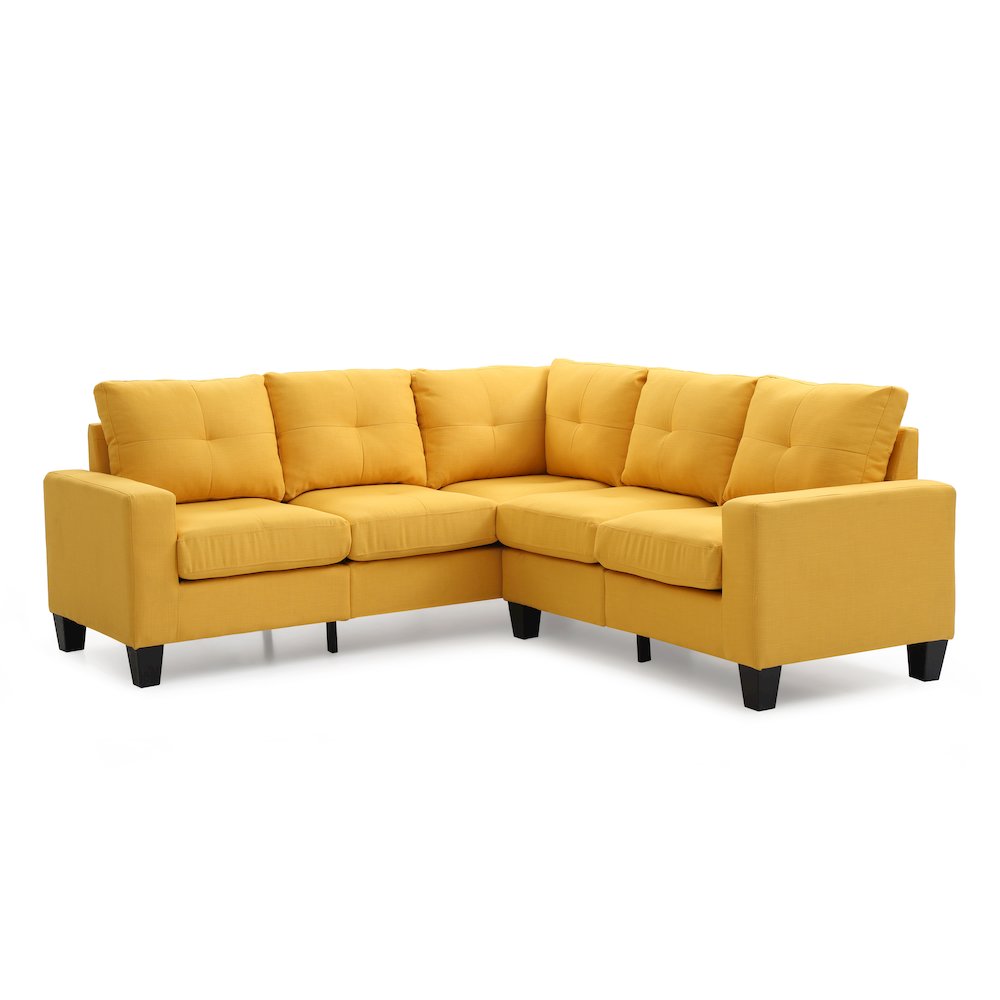 Glory Furniture Newbury   KD Sectional, Yellow. Picture 1