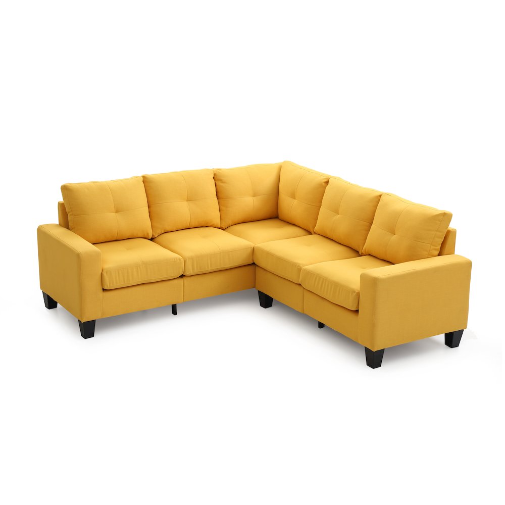 Glory Furniture Newbury   KD Sectional, Yellow. Picture 3