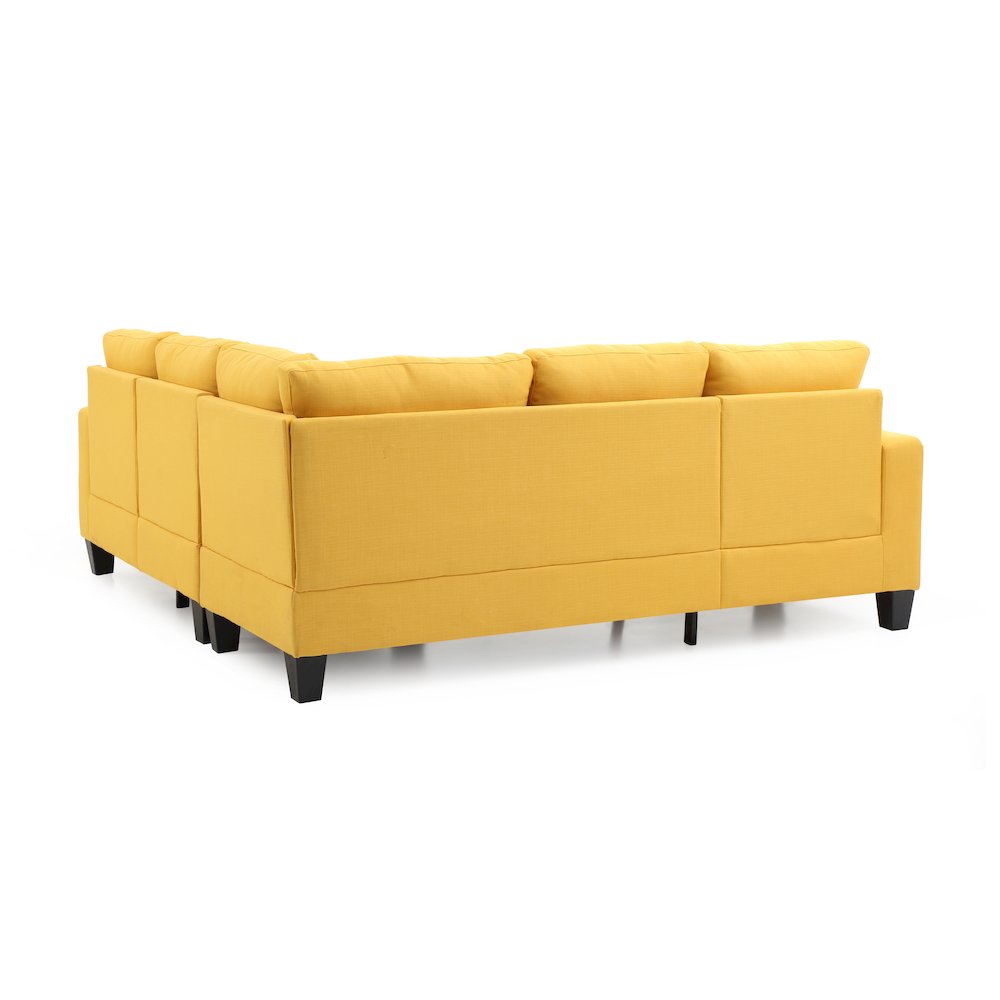 Glory Furniture Newbury   KD Sectional, Yellow. Picture 4