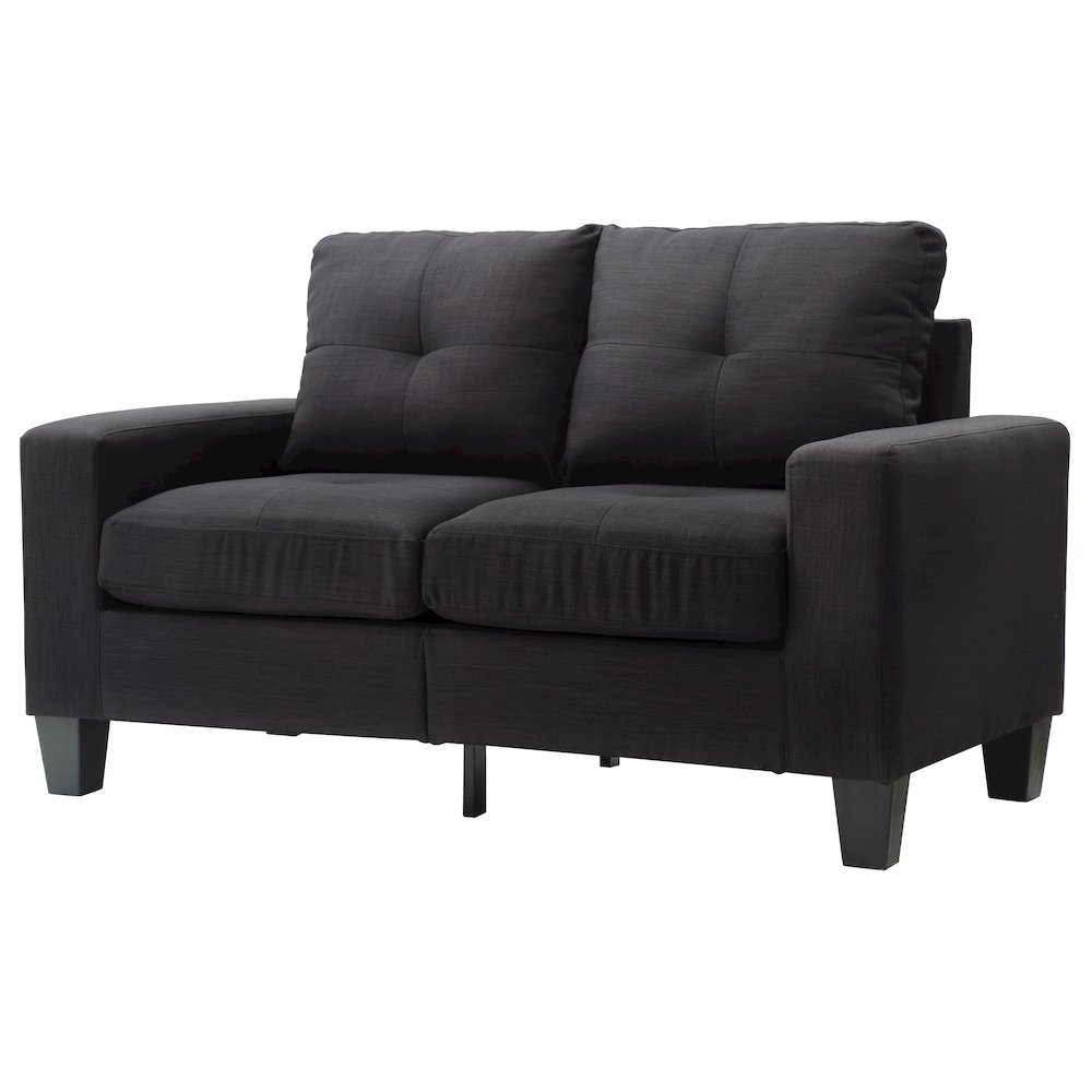 Glory Furniture Newbury Loveseat in Black Color. Picture 1