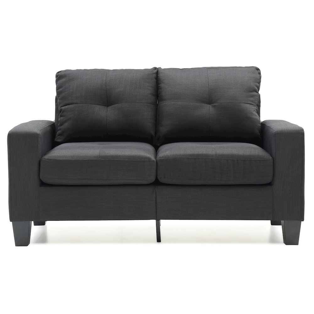 Glory Furniture Newbury Loveseat in Black Color. Picture 2