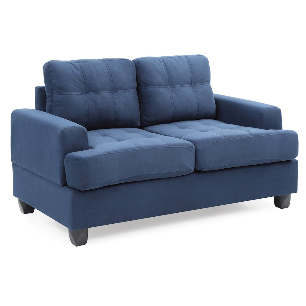 Glory Furniture Sandridge Loveseat in Navy Blue Color. Picture 1