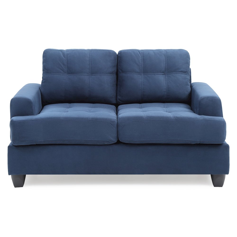 Glory Furniture Sandridge Loveseat in Navy Blue Color. Picture 2