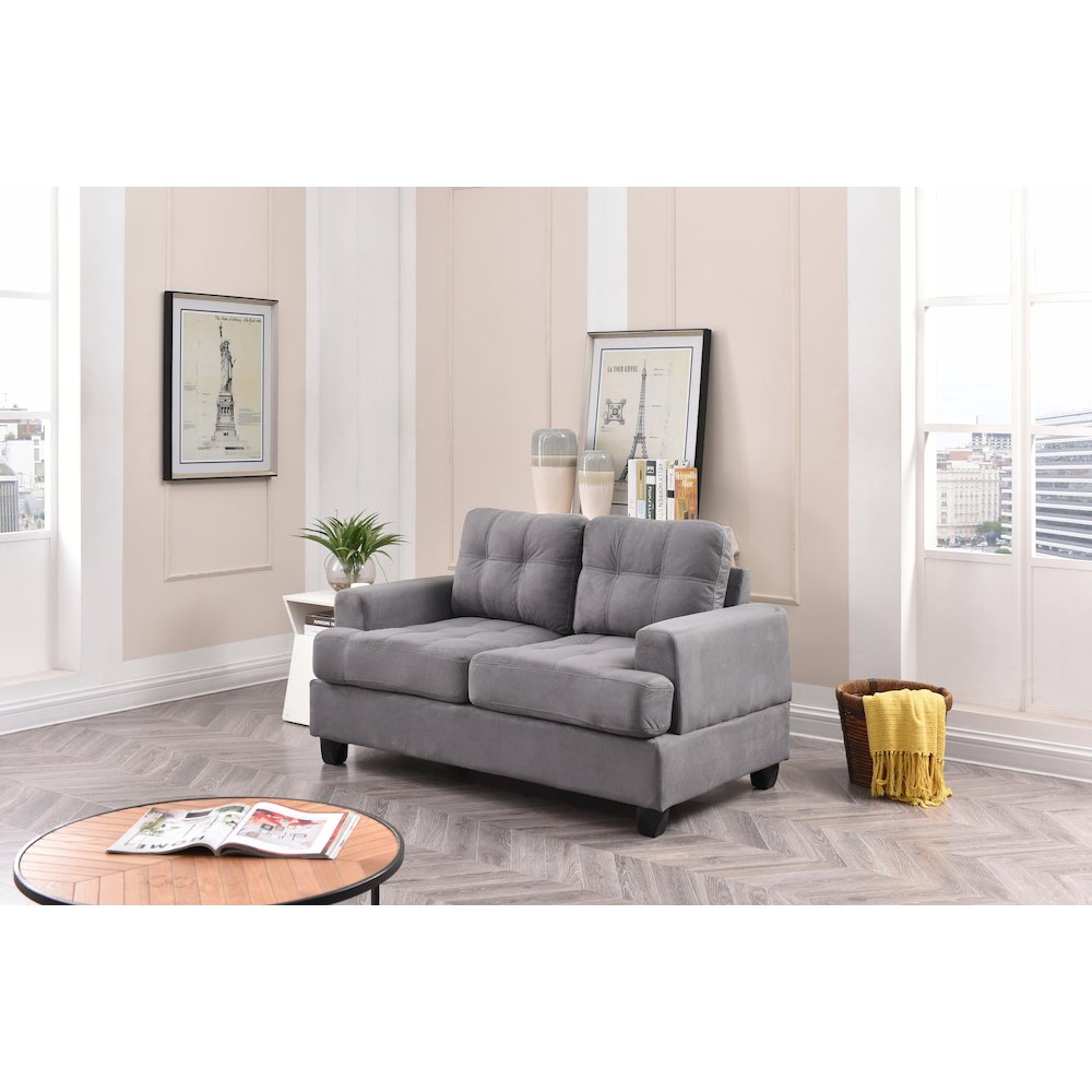 Glory Furniture Sandridge Loveseat in Gray Color. Picture 5