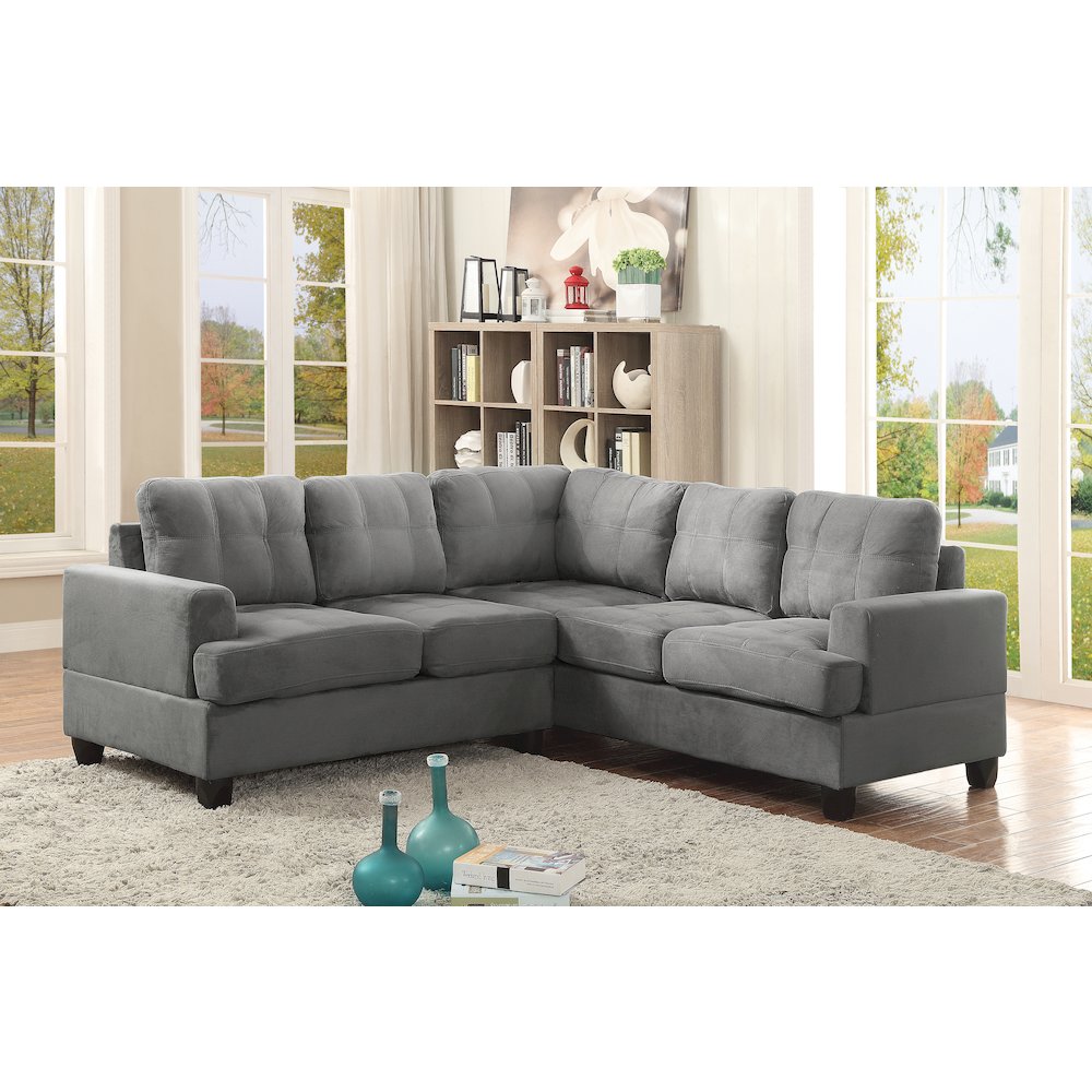Glory Furniture Sandridge Sectional in Gray Color. Picture 5