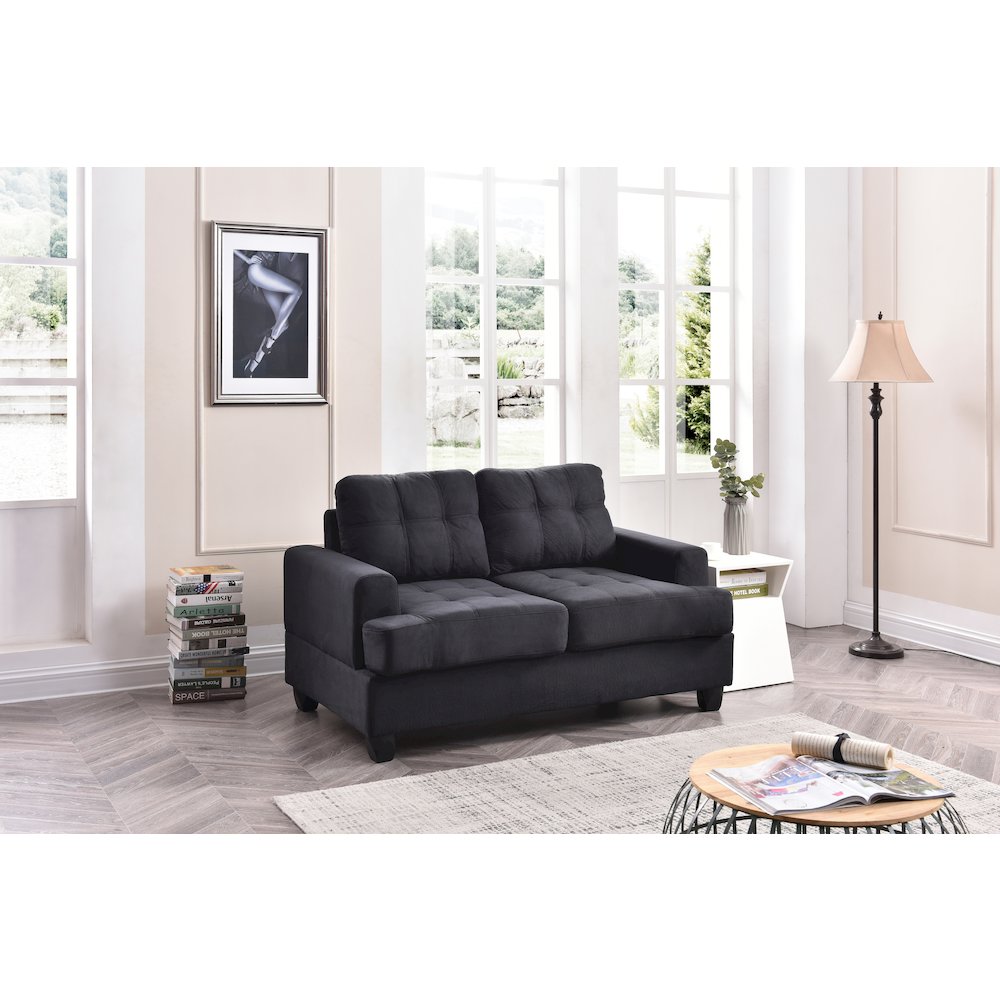 Glory Furniture Sandridge Loveseat in Black Color. Picture 5