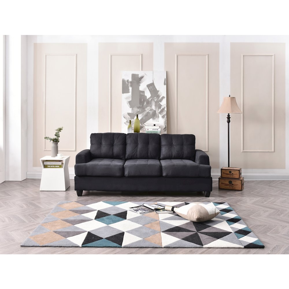 Glory Furniture Sandridge Sofa in Black Color. Picture 5