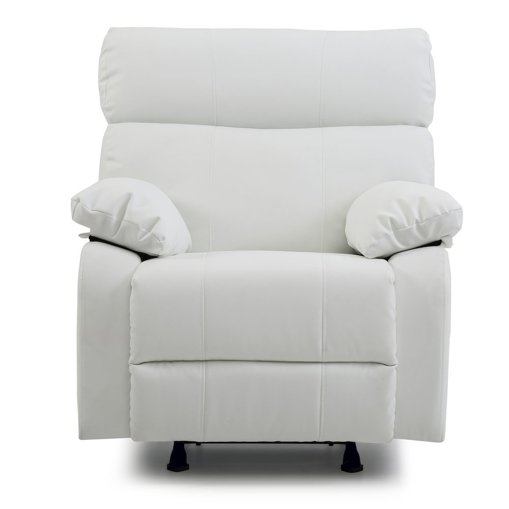 Glory Furniture Manny Rocker Recliner in White Color. Picture 2